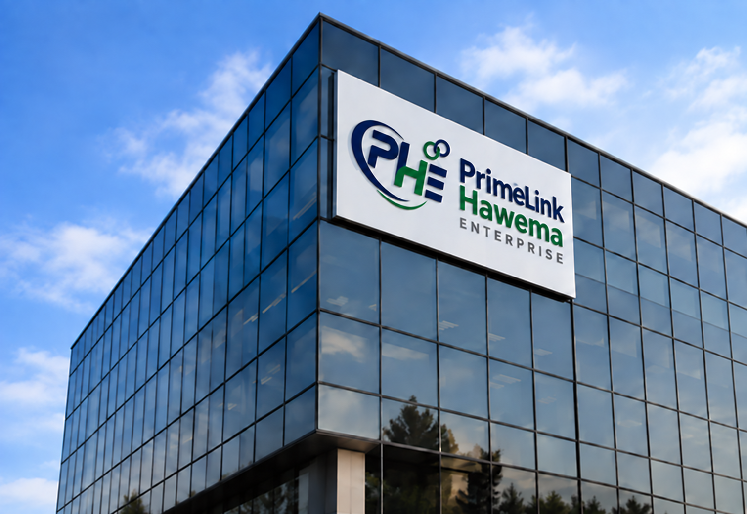 PrimeLink Hawema Enterprise building with the company sign