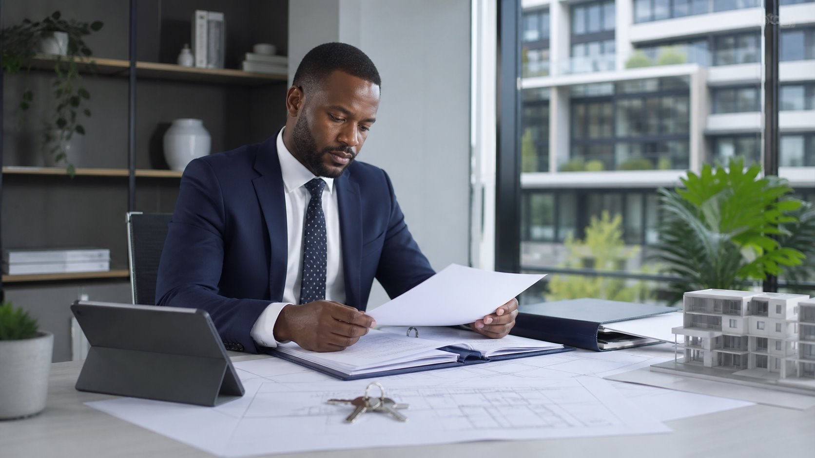 Business support consultation in a modern office